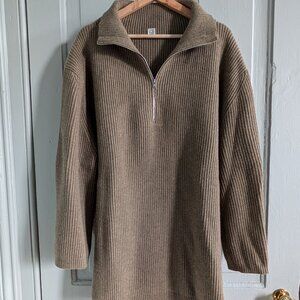AUTHENTIC Toteme Tomar Zip Lambswool Pullover / Sweater
